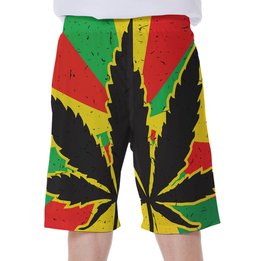 Cannabis Rasta Print Men's Beach Shorts