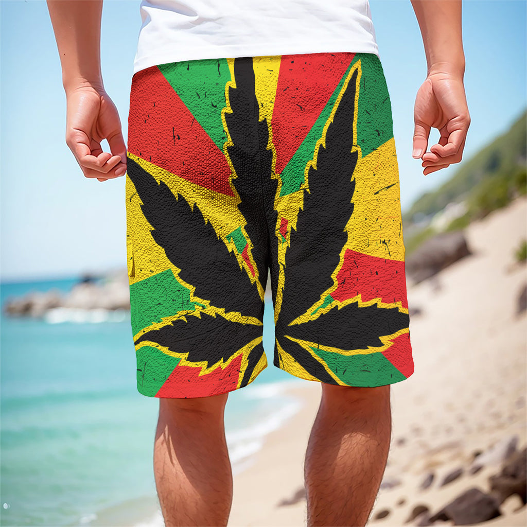 Cannabis Rasta Print Men's Cargo Shorts