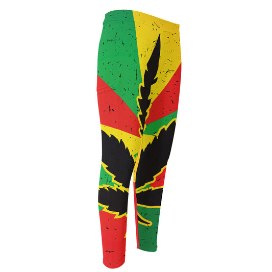 Cannabis Rasta Print Men's Compression Pants