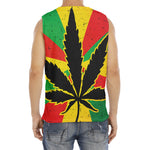 Cannabis Rasta Print Men's Fitness Tank Top