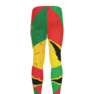 Cannabis Rasta Print Men's leggings