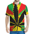 Cannabis Rasta Print Men's Polo Shirt