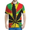 Cannabis Rasta Print Men's Polo Shirt