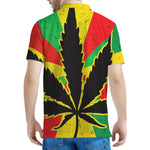 Cannabis Rasta Print Men's Polo Shirt