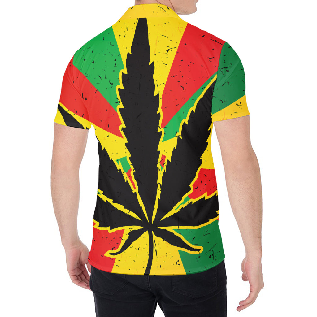 Cannabis Rasta Print Men's Shirt