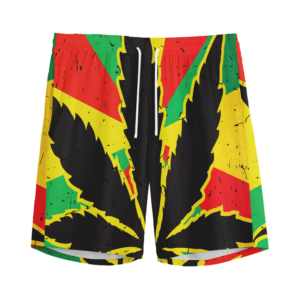 Cannabis Rasta Print Men's Sports Shorts