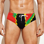 Cannabis Rasta Print Men's Swim Briefs