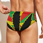 Cannabis Rasta Print Men's Swim Briefs