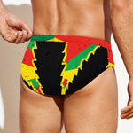 Cannabis Rasta Print Men's Swim Briefs