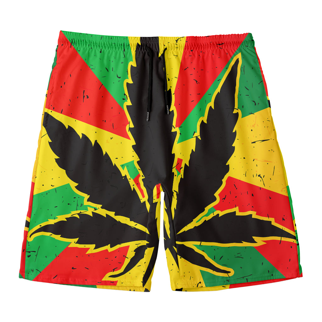 Cannabis Rasta Print Men's Swim Trunks