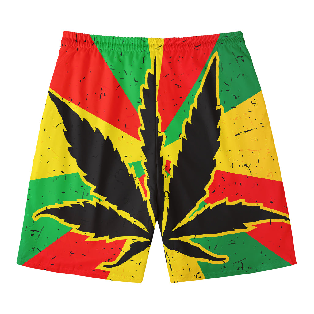 Cannabis Rasta Print Men's Swim Trunks