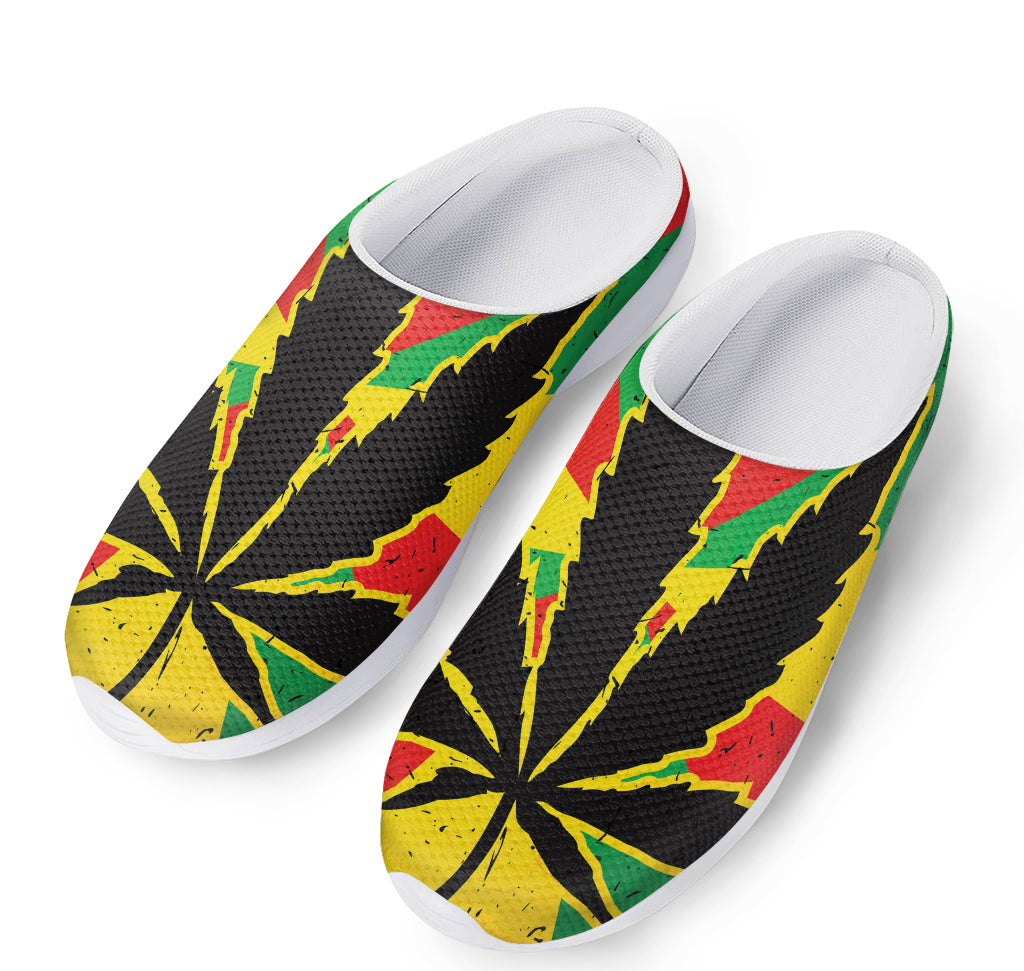 Cannabis Rasta Print Mesh Casual Shoes