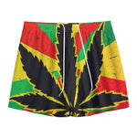 Cannabis Rasta Print Mesh Shorts