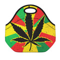 Cannabis Rasta Print Neoprene Lunch Bag