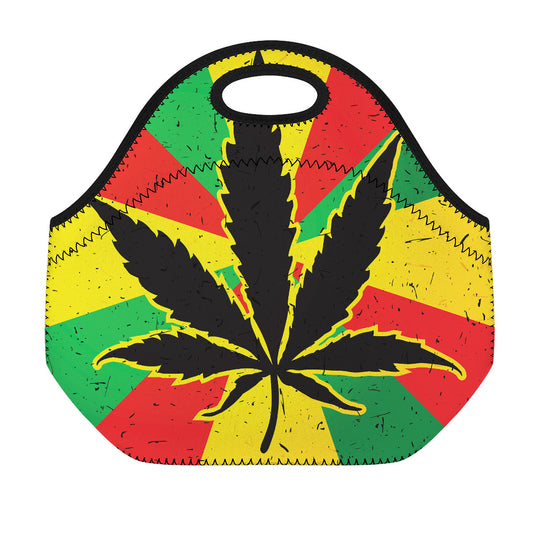 Cannabis Rasta Print Neoprene Lunch Bag