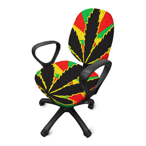 Cannabis Rasta Print Office Chair Cover