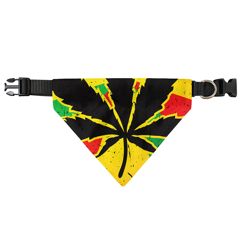 Cannabis Rasta Print Over The Collar Dog Bandana