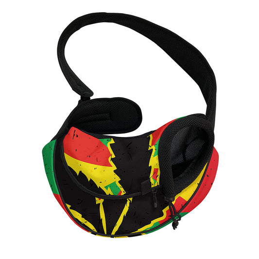 Cannabis Rasta Print Pet Sling Carrier