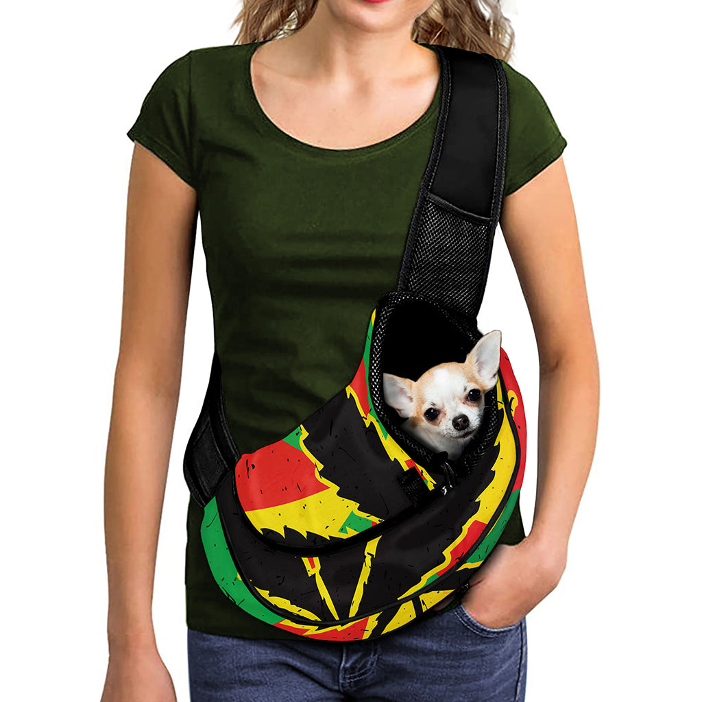Cannabis Rasta Print Pet Sling Carrier