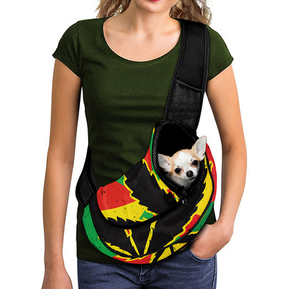Cannabis Rasta Print Pet Sling Carrier