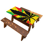 Cannabis Rasta Print Picnic Table Cover