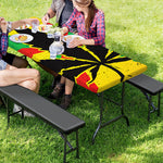Cannabis Rasta Print Picnic Table Cover
