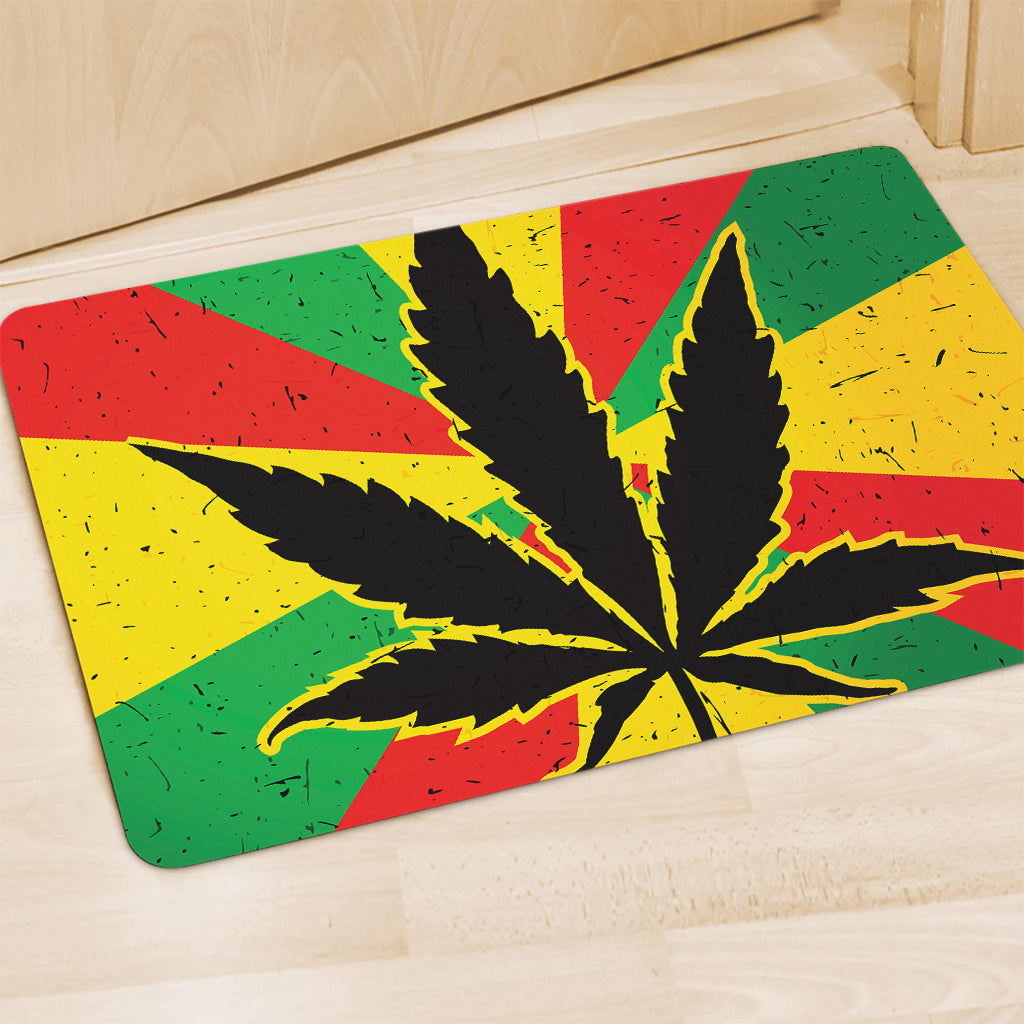 Cannabis Rasta Print Polyester Doormat