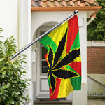 Cannabis Rasta Print Polyester Flag