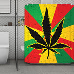 Cannabis Rasta Print Polyester Shower Curtain
