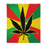 Cannabis Rasta Print Polyester Shower Curtain