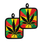 Cannabis Rasta Print Pot Holders