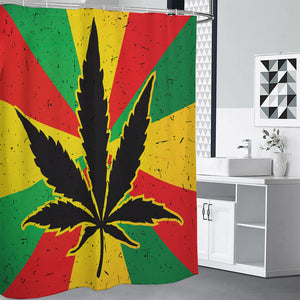 Cannabis Rasta Print Premium Shower Curtain