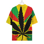 Cannabis Rasta Print Rayon Hawaiian Shirt