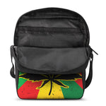 Cannabis Rasta Print Rectangular Crossbody Bag