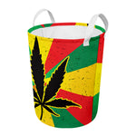 Cannabis Rasta Print Round Laundry Basket