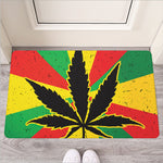 Cannabis Rasta Print Rubber Doormat