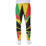 Cannabis Rasta Print Scuba Joggers