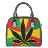 Cannabis Rasta Print Shoulder Handbag