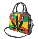 Cannabis Rasta Print Shoulder Handbag