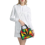 Cannabis Rasta Print Shoulder Handbag