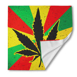 Cannabis Rasta Print Silk Bandana