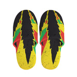 Cannabis Rasta Print Slippers