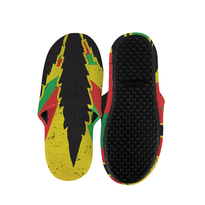 Cannabis Rasta Print Slippers