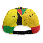 Cannabis Rasta Print Snapback Cap