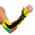 Cannabis Rasta Print Sun Protection Arm Sleeves