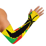 Cannabis Rasta Print Sun Protection Arm Sleeves
