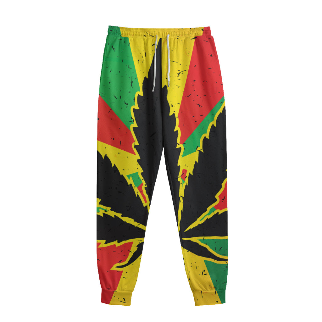Cannabis Rasta Print Sweatpants