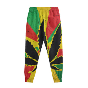Cannabis Rasta Print Sweatpants