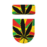 Cannabis Rasta Print Toilet Lid And Tank Cover Set