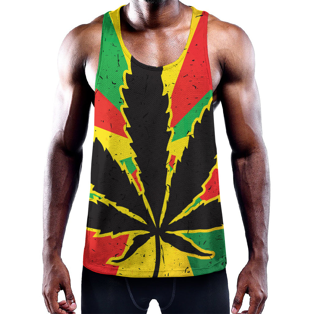 Cannabis Rasta Print Training Tank Top